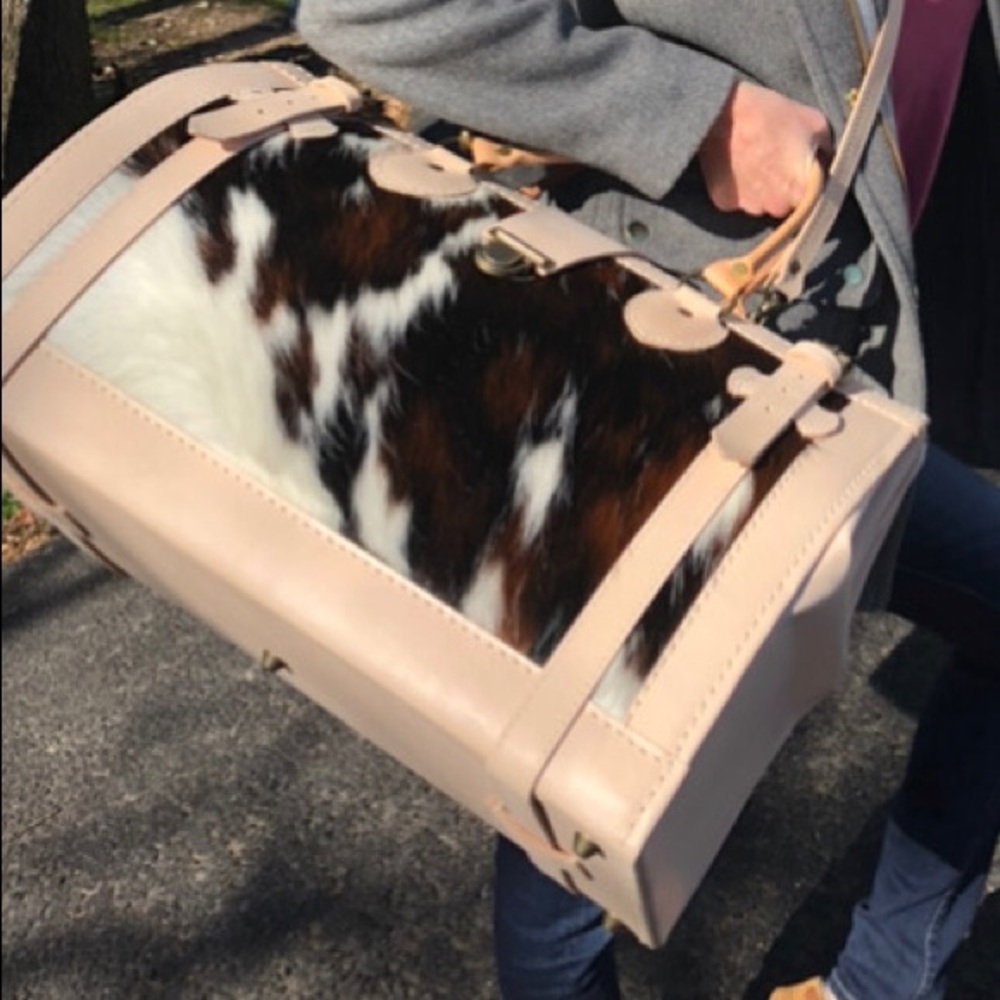 Cowhide duffle